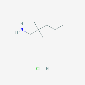 molecular formula C8H20ClN B1377301 2,2,4-Trimethylpentan-1-amine hydrochloride CAS No. 1376325-40-4