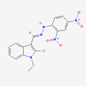 N-[(E)-(2-chloro-1-ethylindol-3-yl)methylideneamino]-2,4-dinitroaniline