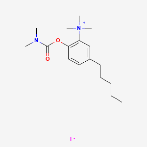 Carbamic acid, dimethyl-, (4-tert-pentyl-2-(trimethylammonio)phenyl) ester, iodide