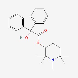 Benzilic acid, 1,2,2,6,6-pentamethyl-3-piperidyl ester