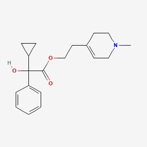 Mandelic acid, alpha-cyclopropyl-, 2-(1-methyl-1,2,5,6-tetrahydro-4-pyridyl)ethyl ester