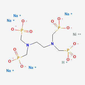 Nickelate(6-), (((1,2-ethanediylbis((nitrilo-kappaN)bis(methylene)))tetrakis(phosphonato-kappaO))(8-))-, pentasodium hydrogen, (OC-6-21)-