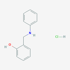 molecular formula C13H14ClNO B13773135 2-(Anilinomethyl)phenol;hydrochloride CAS No. 73076-82-1