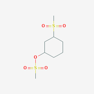 molecular formula C8H16O5S2 B1377314 3-甲磺酰基环己基甲磺酸盐 CAS No. 1384428-89-0