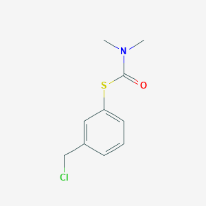 molecular formula C10H12ClNOS B1377316 1-{[3-(chloromethyl)phenyl]sulfanyl}-N,N-dimethylformamide CAS No. 1384428-27-6