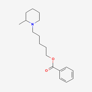 molecular formula C18H27NO2 B13773184 5-(2'-Methylpiperidino)pentyl benzoate CAS No. 64050-33-5