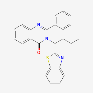 3-(1-(2-Benzothiazolyl)-3-methylbutyl)-2-phenyl-4(3H)-quinazolinone