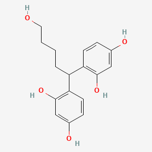 1,3-Benzenediol, 4,4'-(5-hydroxypentylidene)bis-