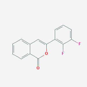 molecular formula C15H8F2O2 B13773282 3-(2,3-Difluorophenyl)-1H-isochromen-1-one 