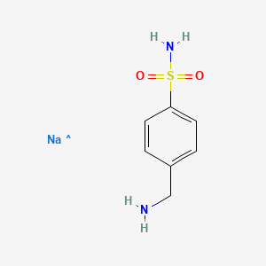 molecular formula C7H10N2NaO2S B13773330 Sodium alpha-aminotoluene-4-sulphonamidate CAS No. 60758-21-6