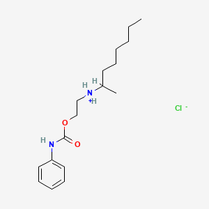 Carbanilic acid, 2-((1-methylheptyl)amino)ethyl ester, hydrochloride