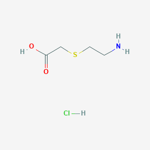 molecular formula C4H10ClNO2S B1377335 2-[(2-Aminoethyl)sulfanyl]acetic acid hydrochloride CAS No. 60116-66-7
