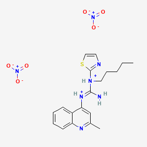 1-Pentyl-2-(2-methyl-4-quinolyl)-3-(2-thiazolyl)guanidine dinitrate