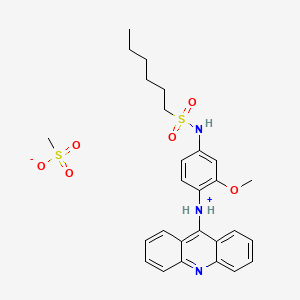 Hexanesulfonamide, N-(4-(acridin-9-ylamino)-3-methoxyphenyl)-, methanesulfonate