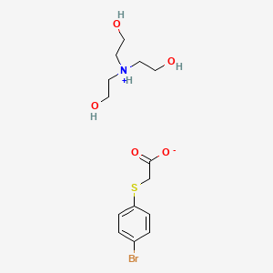 molecular formula C14H22BrNO5S B13773372 2-(4-bromophenyl)sulfanylacetate;tris(2-hydroxyethyl)azanium CAS No. 87298-90-6