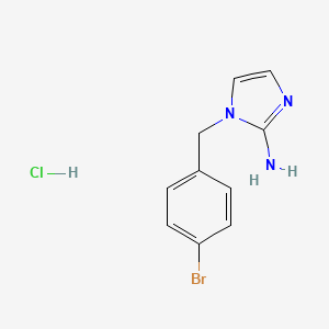 molecular formula C10H11BrClN3 B1377338 1-[(4-bromophenyl)methyl]-1H-imidazol-2-amine hydrochloride CAS No. 1384431-39-3