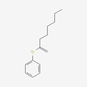 (1-Methylene-heptylselanyl)-benzene