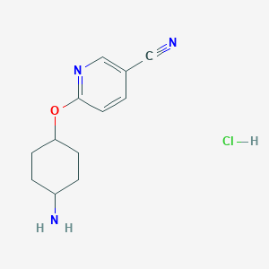 6-[(4-Aminocyclohexyl)oxy]pyridine-3-carbonitrile hydrochloride