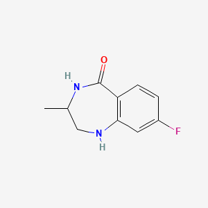 molecular formula C10H11FN2O B1377342 8-氟-3-甲基-2,3,4,5-四氢-1H-1,4-苯并二氮杂卓-5-酮 CAS No. 1427381-04-1