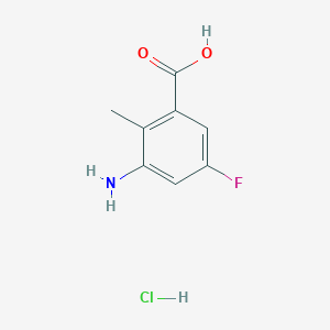 molecular formula C8H9ClFNO2 B1377347 3-Amino-5-fluoro-2-methylbenzoic acid hydrochloride CAS No. 1427381-07-4
