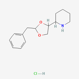 2-Benzyl-4-(piperidin-2-yl)-1,3-dioxolane hydrochloride