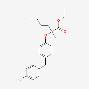 (+-)-Ethyl 2-(4-(4-chlorobenzyl)phenoxy)-2-methylcaproate