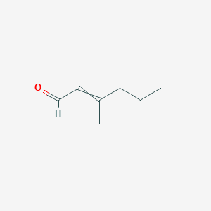 molecular formula C7H12O B13773585 3-Methylhex-2-enal 