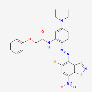 Acetamide, N-[2-[(5-bromo-7-nitro-1,2-benzisothiazol-4-yl)azo]-5-(diethylamino)phenyl]-2-phenoxy-