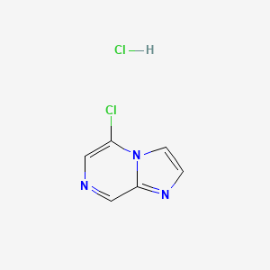 molecular formula C6H5Cl2N3 B1377359 5-氯咪唑并[1,2-a]哒嗪盐酸盐 CAS No. 1427378-64-0