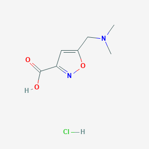 molecular formula C7H11ClN2O3 B1377360 5-[(二甲氨基)甲基]-1,2-恶唑-3-羧酸盐酸盐 CAS No. 1427378-57-1