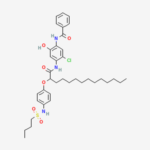 Benzamide, N-[4-[[2-[4-[(butylsulfonyl)amino]phenoxy]-1-oxotetradecyl]amino]-5-chloro-2-hydroxyphenyl]-