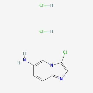 molecular formula C7H8Cl3N3 B1377364 3-Chloroimidazo[1,2-a]pyridin-6-amine dihydrochloride CAS No. 1432681-50-9