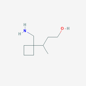 molecular formula C9H19NO B1377366 3-[1-(Aminomethyl)cyclobutyl]butan-1-ol CAS No. 1432678-67-5