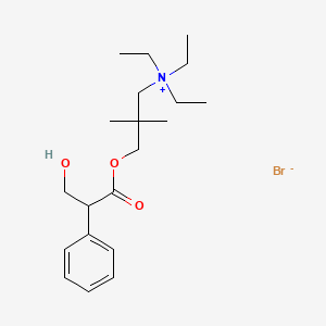 triethyl-[3-(3-hydroxy-2-phenylpropanoyl)oxy-2,2-dimethylpropyl]azanium;bromide