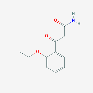 molecular formula C11H13NO3 B13773685 3-(2-Ethoxyphenyl)-3-oxopropanamide 