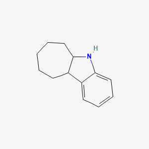 molecular formula C13H17N B13773691 5,5a,6,7,8,9,10,10a-Octahydrocyclohepta[b]indole 