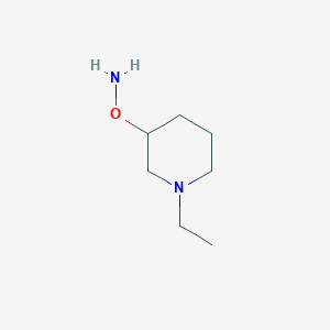 molecular formula C7H16N2O B1377370 O-(1-ethylpiperidin-3-yl)hydroxylamine CAS No. 1350738-80-5
