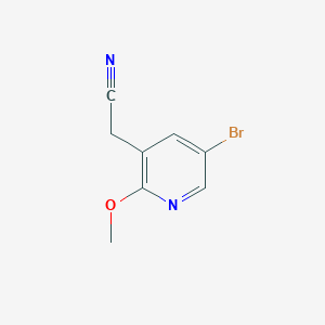 molecular formula C8H7BrN2O B1377371 2-(5-溴-2-甲氧基吡啶-3-基)乙腈 CAS No. 1227591-98-1