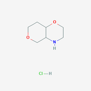 molecular formula C7H14ClNO2 B1377385 Octahydropyrano[4,3-b]morpholine hydrochloride CAS No. 1427378-78-6