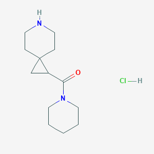 molecular formula C13H23ClN2O B1377399 1-(Piperidine-1-carbonyl)-6-azaspiro[2.5]octane hydrochloride CAS No. 1432678-98-2