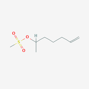 molecular formula C8H16O3S B1377402 Hept-6-en-2-yl methanesulfonate CAS No. 1333212-66-0