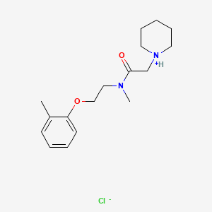 molecular formula C17H27ClN2O2 B13774039 N-Methyl-2-(piperidino)-N-(2-(o-tolyloxy)ethyl)acetamide hydrochloride CAS No. 77791-46-9