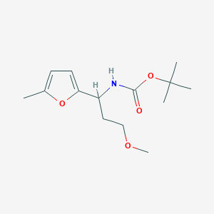tert-butyl N-[3-methoxy-1-(5-methylfuran-2-yl)propyl]carbamate