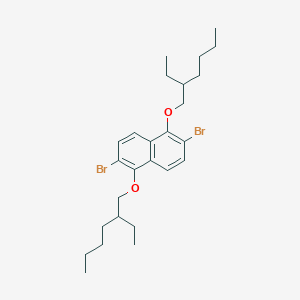 molecular formula C26H38Br2O2 B13774129 2,6-Dibromo-1,5-bis((2-ethylhexyl)oxy)naphthalene 