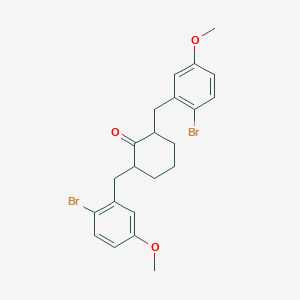 molecular formula C22H24Br2O3 B13774180 2,6-Bis(2-bromo-5-methoxybenzyl)cyclohexanone CAS No. 815610-54-9