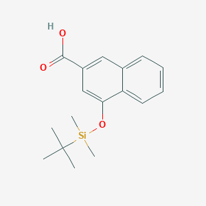 molecular formula C17H22O3Si B1377423 4-[(Tert-butyldimethylsilyl)oxy]naphthalene-2-carboxylic acid CAS No. 1432677-83-2