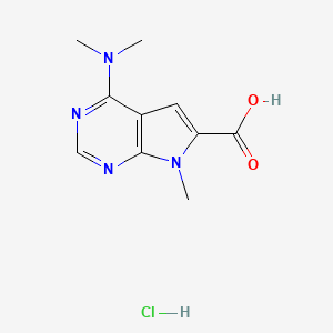4-(dimethylamino)-7-methyl-7H-pyrrolo[2,3-d]pyrimidine-6-carboxylic acid hydrochloride