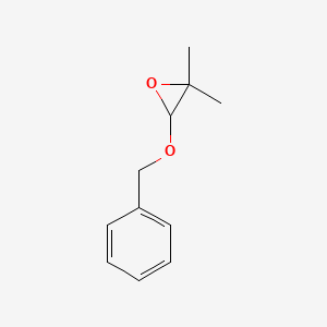 molecular formula C11H14O2 B13774297 trans-2-Methyl-3-[(phenylmethoxy)methyl]-oxirane 