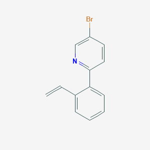 molecular formula C13H10BrN B13774305 5-Bromo-2-(2-vinylphenyl)pyridine 