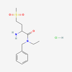B1377434 2-amino-N-benzyl-N-ethyl-4-methanesulfonylbutanamide hydrochloride CAS No. 1427378-49-1